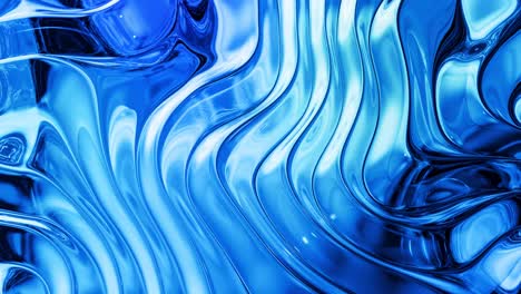 looped abstract liquid background with wavy sparkling pattern on shiny glossy surface. viscous blue fluid like surface of foil or brilliant glass. beautiful creative festive backdrop. simple bright bg