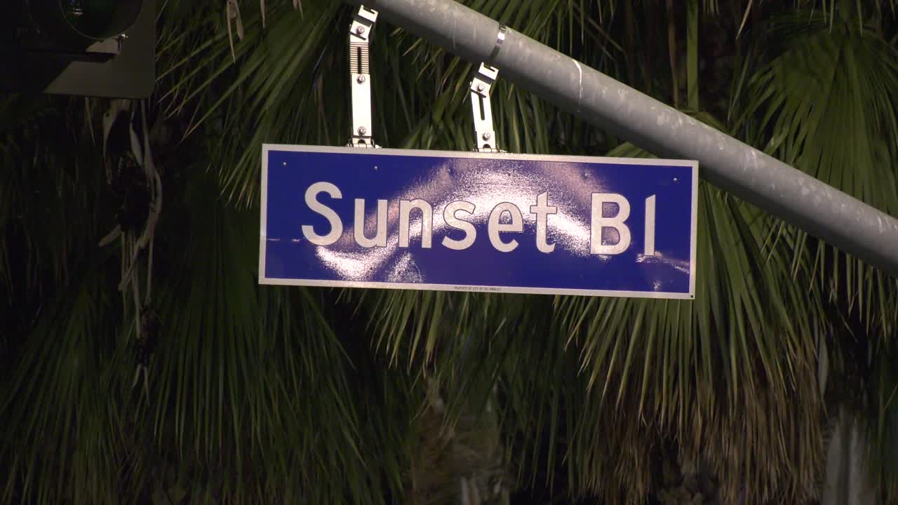 signo de la calle sunset boulevard - los ángeles