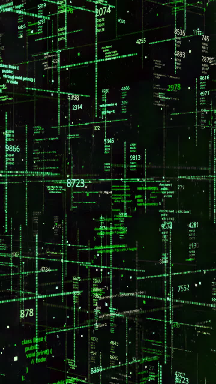 Abstract digital code visualization Premium Stock Video Footage