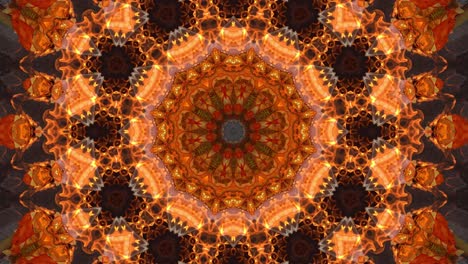 animación de fuego de mandala abstracta