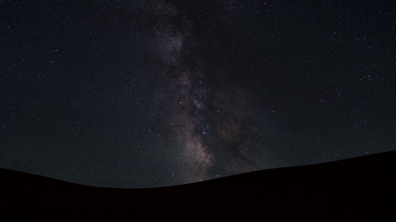 은하계의 밤의 타임 스 (night lapse) - 그레이트 샌드 스 국립공원 (great sand dunes national park)