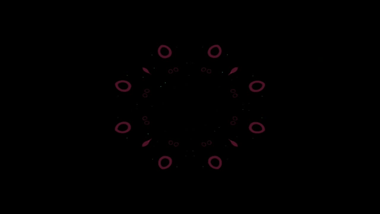 fondo de movimiento de patrón gráfico de caleidoscopio colorido