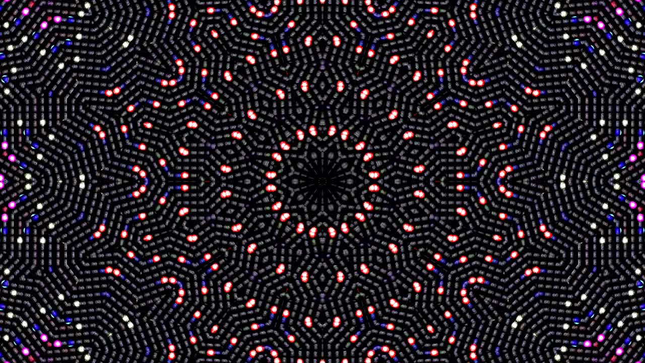 Beautiful abstract kaleidoscope that shines, a radiant light that regulates the subtle movements