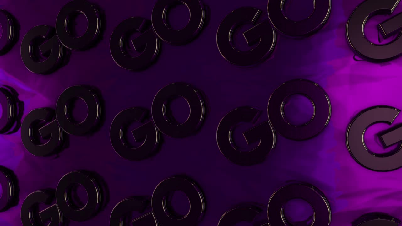 fondo púrpura oscuro con patrón de go