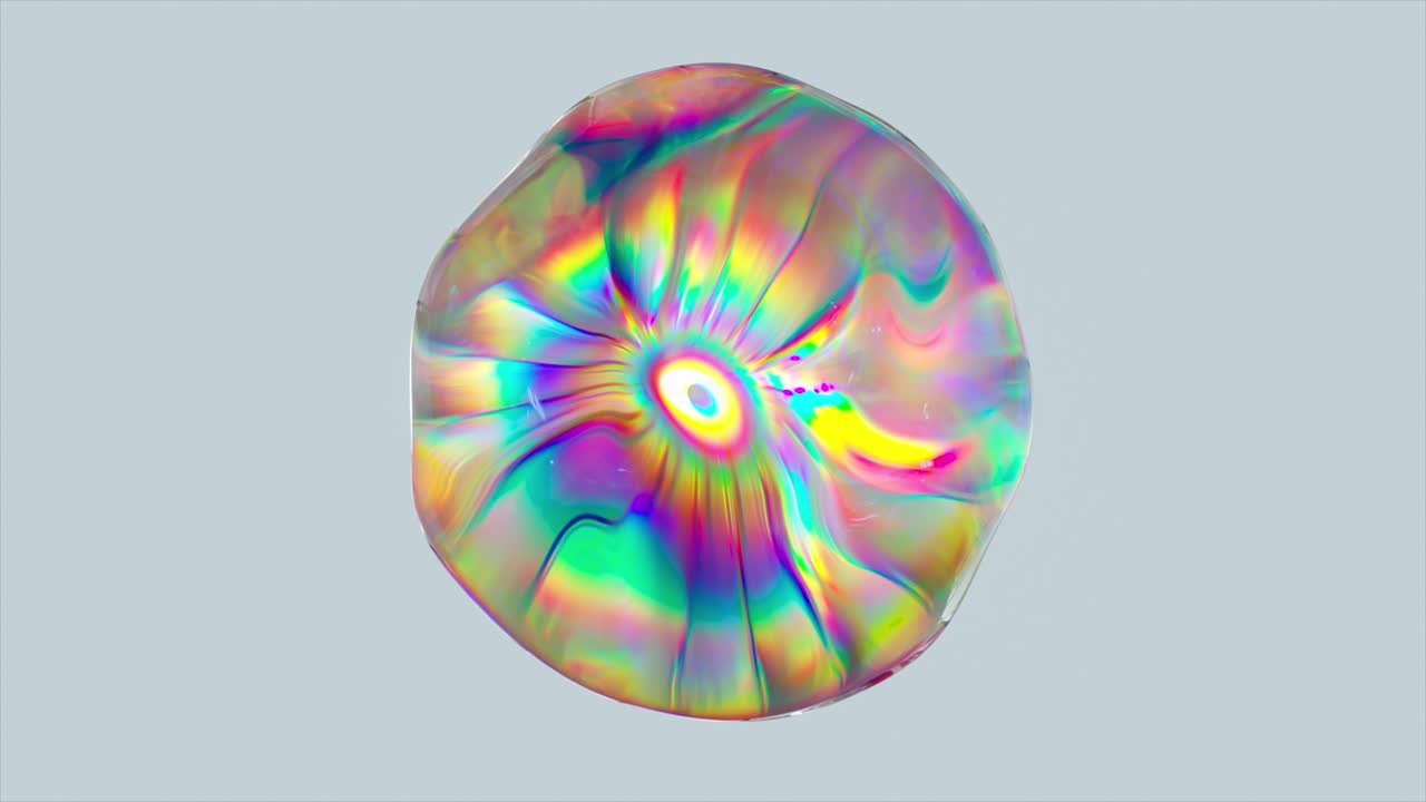 추상적인 iridescent 액체 모양