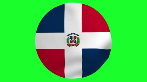 la bandera de la república dominicana ondeando en el aire animación 4k uhd