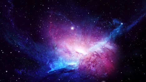 una galaxia en forma de flor que se mueve en el universo con estrellas a su alrededor