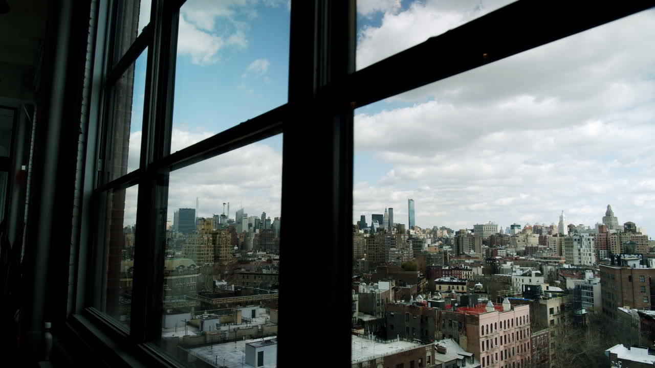New York City Skyline View from Window