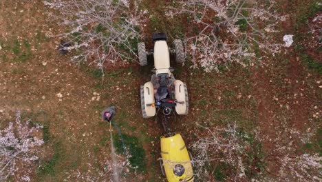 Tractor-Agricultural-Spraying-Drone-View