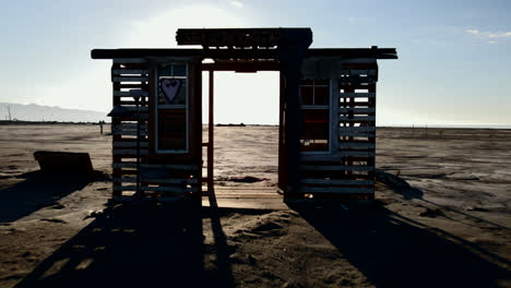 the porch view at bombay beach in salton sea, california