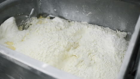 mixing dough in a commercial kitchen