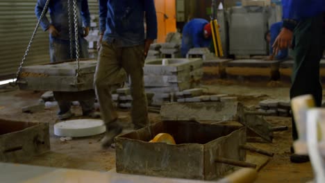 workers working in foundry workshop 4k