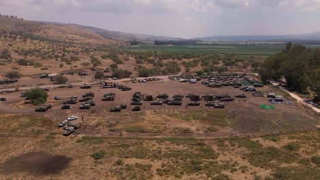 build up of armour on israel border in preparation for gaza ground offensive