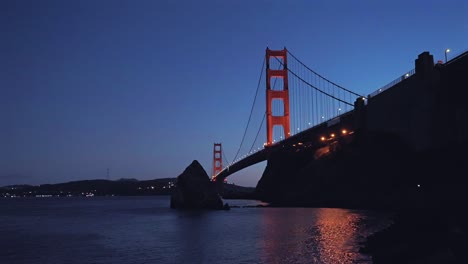 golden gate bridge bay area san francisco california sunset sunrise evening dusk city lights lime point lighthouse point cavillo sausalito dana bowers needles scenic vista point fort static shot