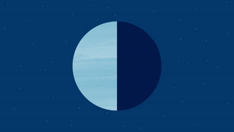 fases de la luna animación con estrellas 4 k bucle