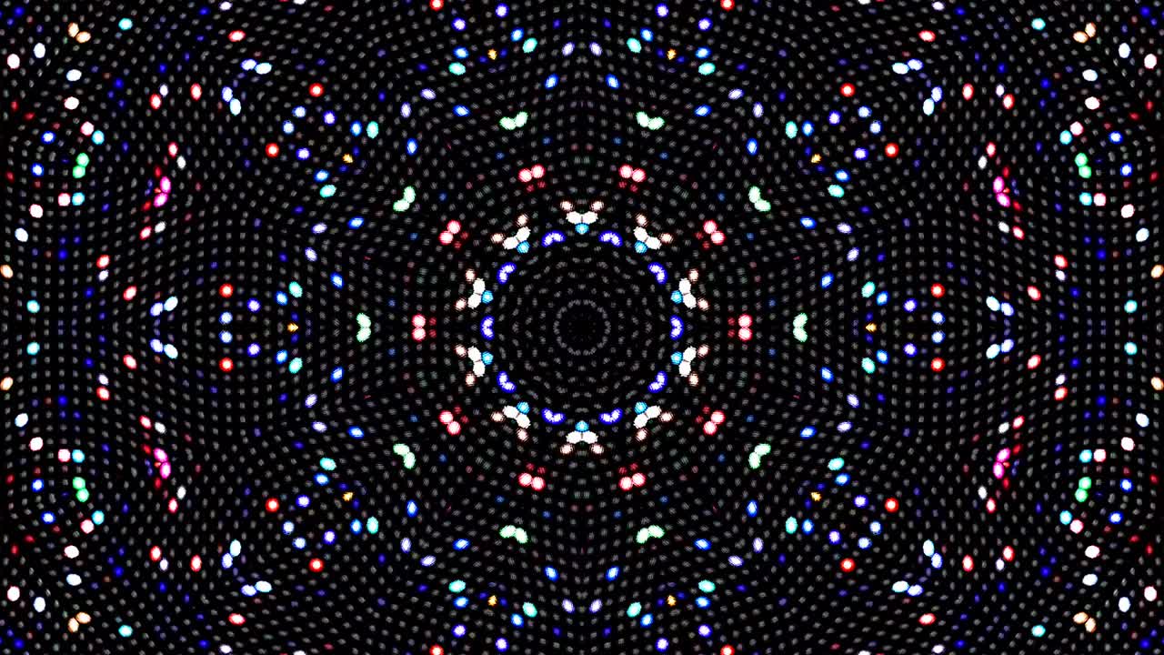 Beautiful abstract kaleidoscope that shines, a radiant light that regulates the subtle movements