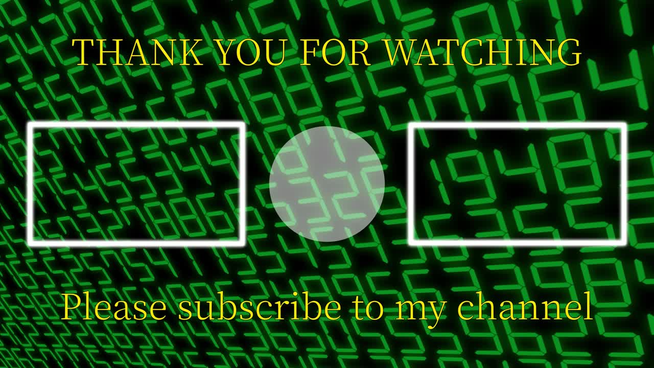 무작위 숫자 끝 카드 끝 화면 모션 그래픽