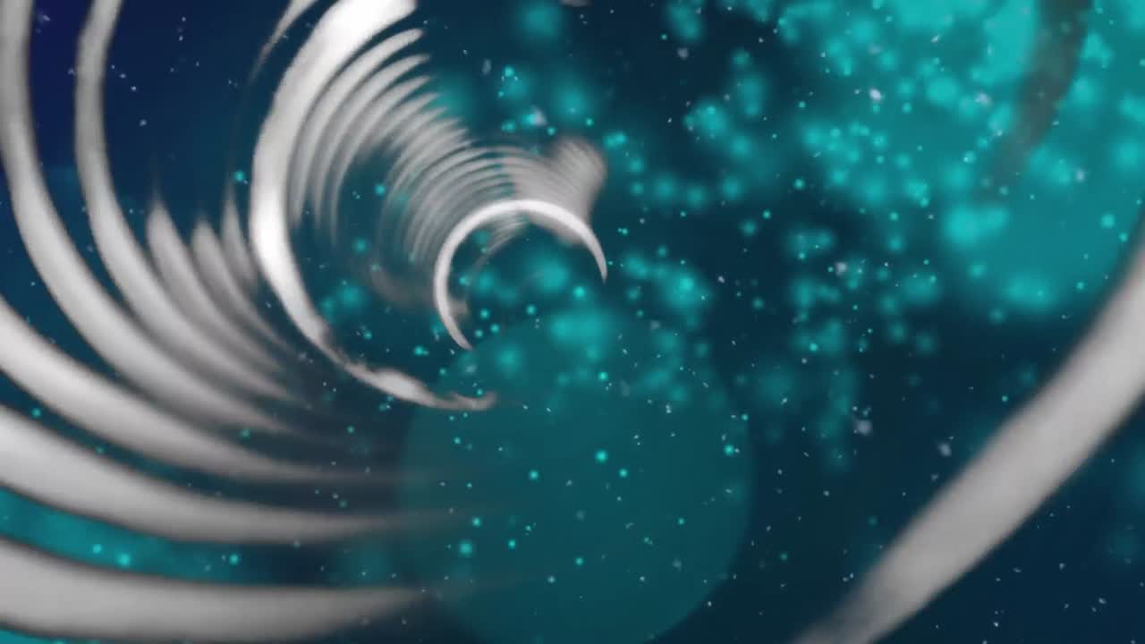 animación de círculos blancos sobre puntos de luz sobre fondo negro