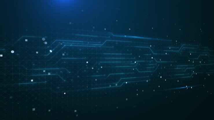 Circuito stampato, intelligenza artificiale (AI), concetto di innovazione high-tech, tecnologia del cyberspazio futuro