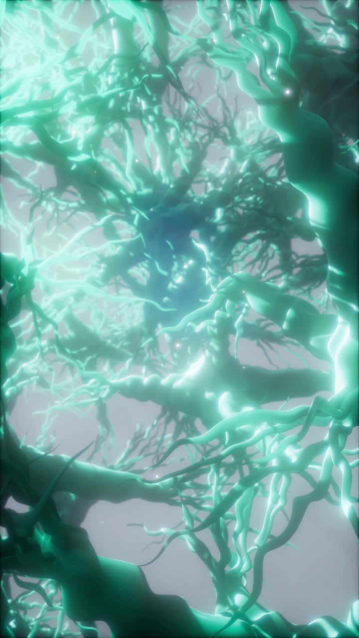 red neuronal brillante: conexiones intrincadas del cerebro