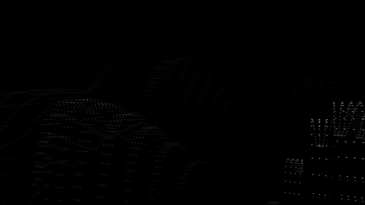 Flowing dots waves pixel particle background