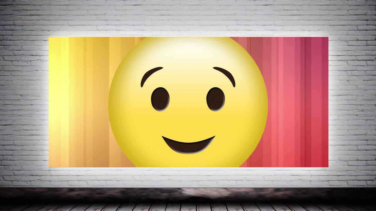 Faccina che fa l'occhiolino su tela