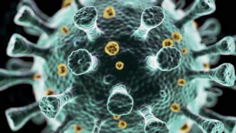 microscopic visualization of a virus: an intricate close-up of viral structure highlighting spikes and genetic material in stunning detail