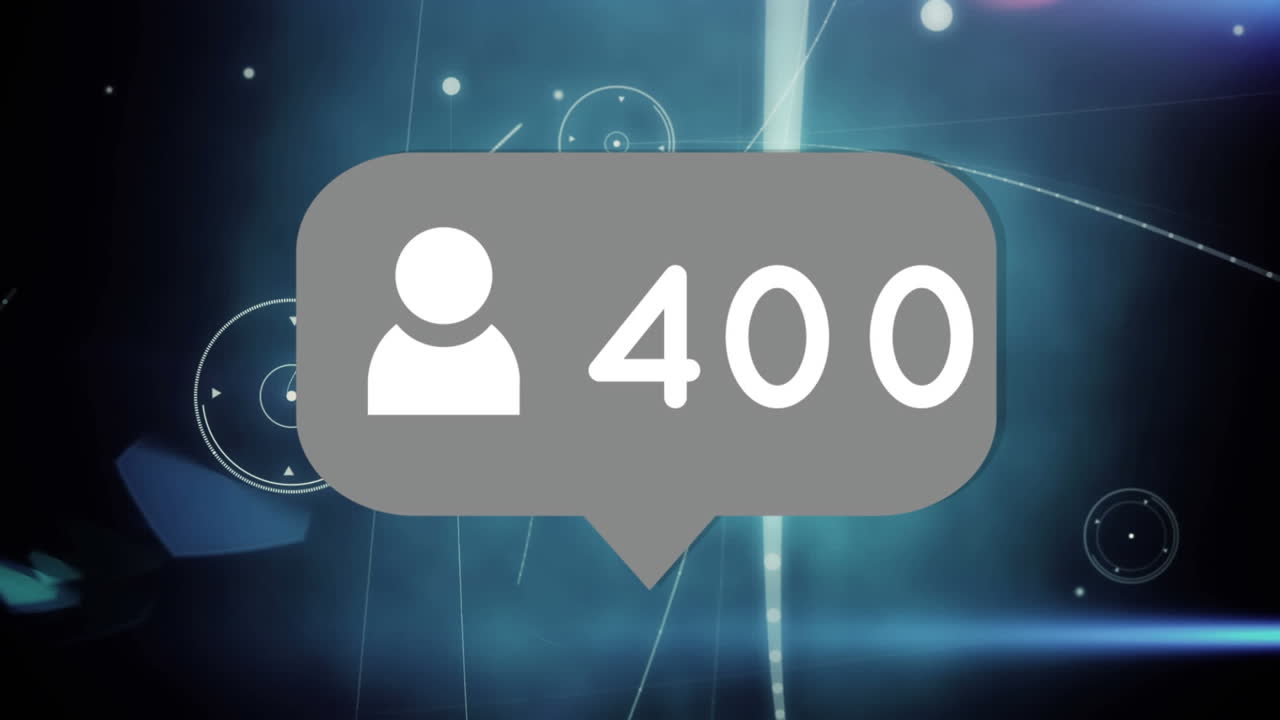 анимация цифр, изменяющихся по сети соединений со статистикой