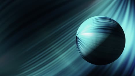 the dark blue sphere rotates very fast in the blue light line virtual space. 4k 3d rendering seamless loop animation. looped abstract sci-fi futuristic technology matrix virtual space. vj loop fx.