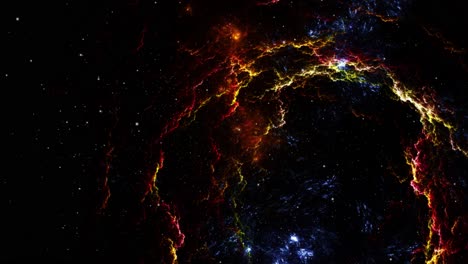 nebula clouds form a large hole in the dark universe