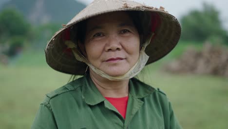 portrait of a vietnamese farmer