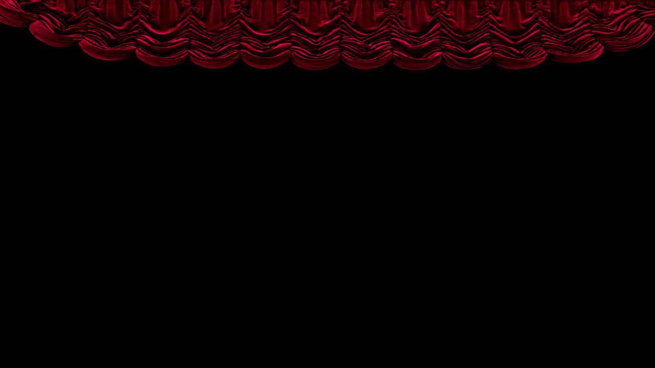 알파 채널을 가진 극장에서 빨간 극장 커튼