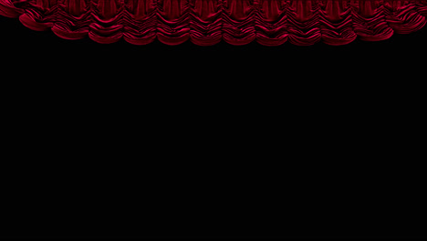 red theater curtain in theater with alpha channel