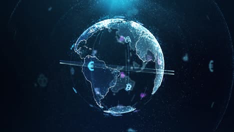 fondo del mapa tecnológico del mundo 4k