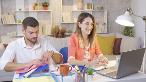 Home-office-workers-meet-in-meeting-on-video-call.