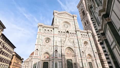 people gather near florence cathedral facade