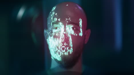 arte de la cara proyectada