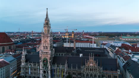 munich old town aerial timelapse