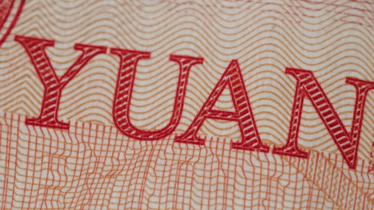 Close-up of Chinese Yuan