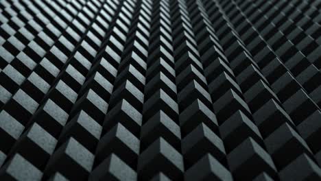 4k fondo 3d render animación patrón bucle de cubo. movimiento abstracto forma geométrica de cubos grises. isométricas texturas de azulejos sin costuras