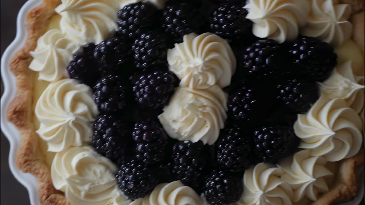 Delicious Blackberry Cream Pie