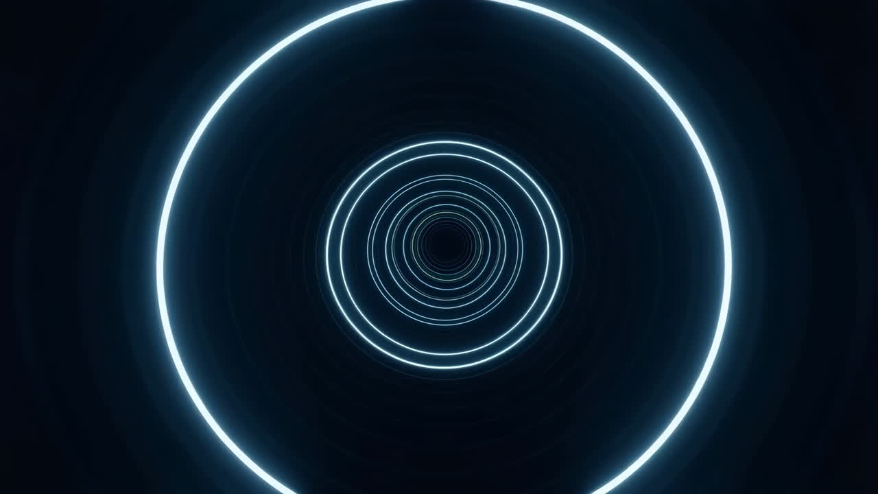 túnel de luz de neón abstracto