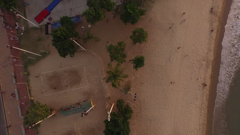 Up-view-of-Fortaleza-city-beach-Beira-Mar-in-the-sunset