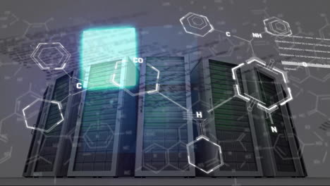 Animation-of-digital-data-processing-over-computer-servers