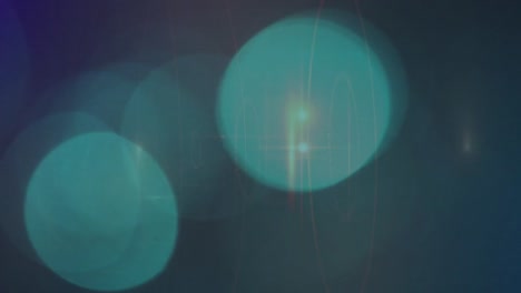 animatie van witte deeltjes die op lichtvlekken tegen een groene achtergrond vallen