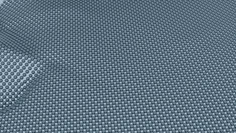 textura metálica abstracta con ondas en movimiento, bucle sin costuras. diseño. filas de cadenas de color plateado en movimiento ondulado.