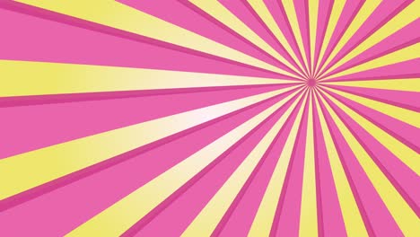 las líneas rosadas y amarillas radiantes giran alrededor de la parte superior derecha del fondo.