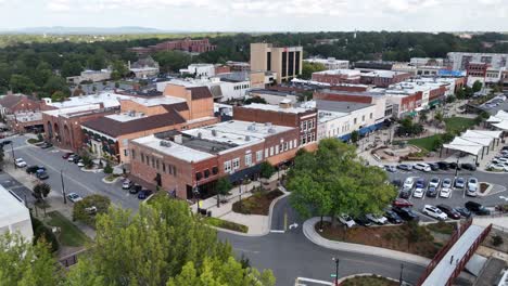 hickory nc, north carolina slow push in aerial