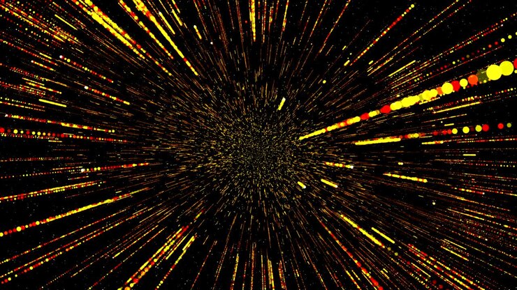 Computer space illustration video clip