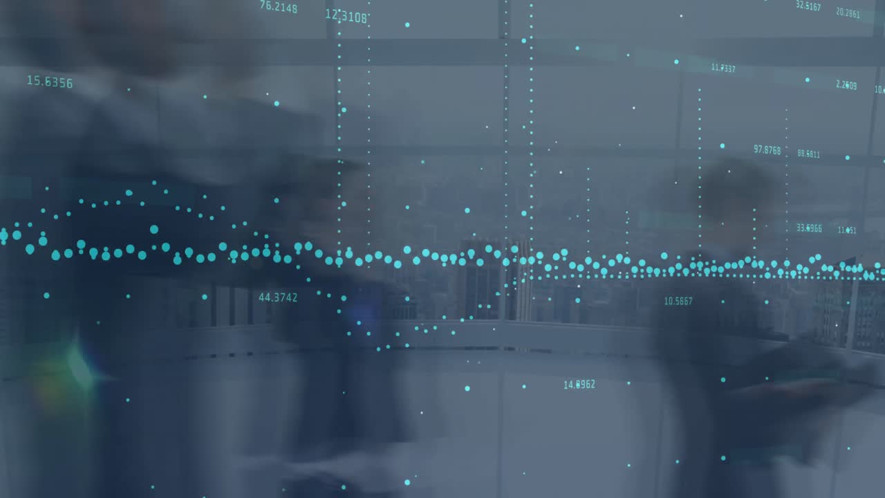 Statistical data processing against time-lapse of people walking in the office